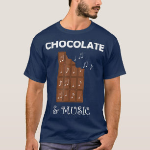 Chocolate och Musik noter Musician Chocolatier T Shirt
