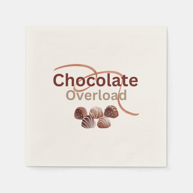 Chocolate Overload Party Napkins Pappersservett (Framsidan)