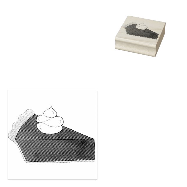 Chocolate Paj Whipping Cream Slice Dessert Baking Stämpel (Stämplad)