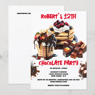 Chocolate party glass pancakes toppar ungar inbjudningar