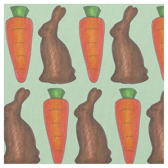 Chocolate Påskhare Rabbit Carrots Candy Tyg (Närbild)