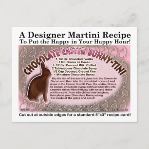 Chocolate-Påskhare - Tini Martini-receptkort Vykort