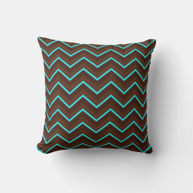 Chocolate Pastels Chevron 03-Square Dekorativ kudd Kudde (Framsida)