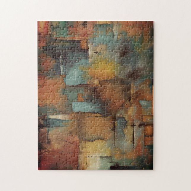 Chocolate Patchwork-Abstrakt Pussel (Vertikal)