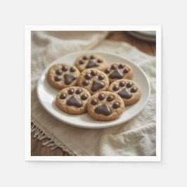 Chocolate Pawprint Cookies Pappersservett
