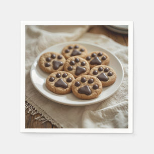 Chocolate Pawprint Cookies Pappersservett