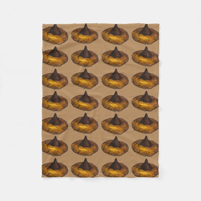 Chocolate Peanut Butter Blommar Cookie Bakery Food Fleecefilt (Framsidan)