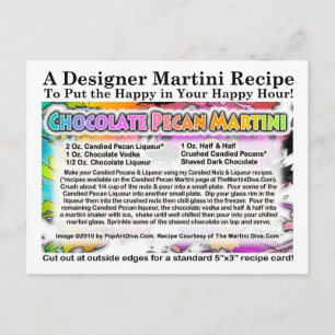 Chocolate Pecan Martini Recipe-vykort Vykort