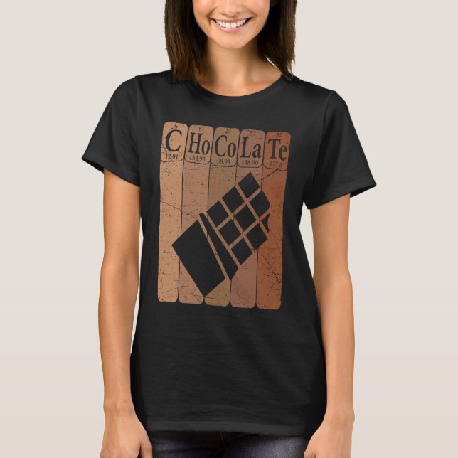 Chocolate Periodic Table Elements Chocoholic Choco T Shirt (Framsida)