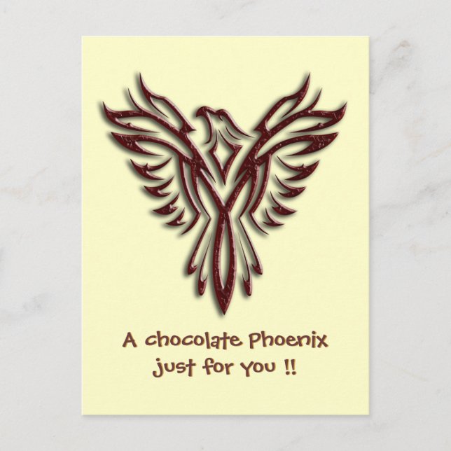 Chocolate Phoenix Vykort (Framsida)