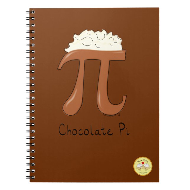 Chocolate Pi Cute Math Pi Day - bärbar dator Anteckningsbok (Framsidan)
