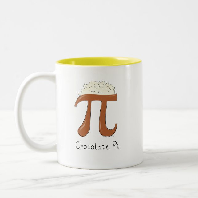 Chocolate Pi Cute Math Pi Day Coffee Mugg (Vänster)