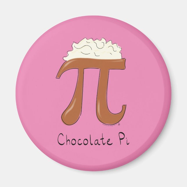 Chocolate Pi Cute Math Pi Day Magnet (Framsidan)