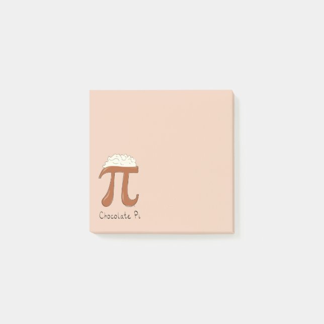 Chocolate Pi Cute Math Pi Day Notes Post-it Block (Framsida)