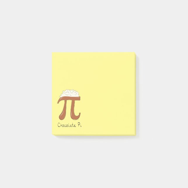 Chocolate Pi Cute Math Pi Day Notes Post-it Block (Framsida)