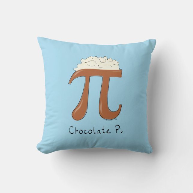Chocolate Pi Cute Math Pi Day Pillow Kudde (Framsida)