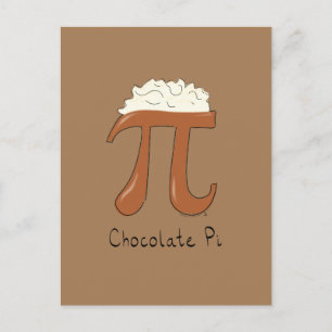 Chocolate Pi Cute Math Pi Day-vykort Vykort