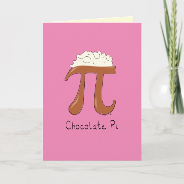 Chocolate Pi Day Symbol Math Teacher Funny Kort (Framsida)