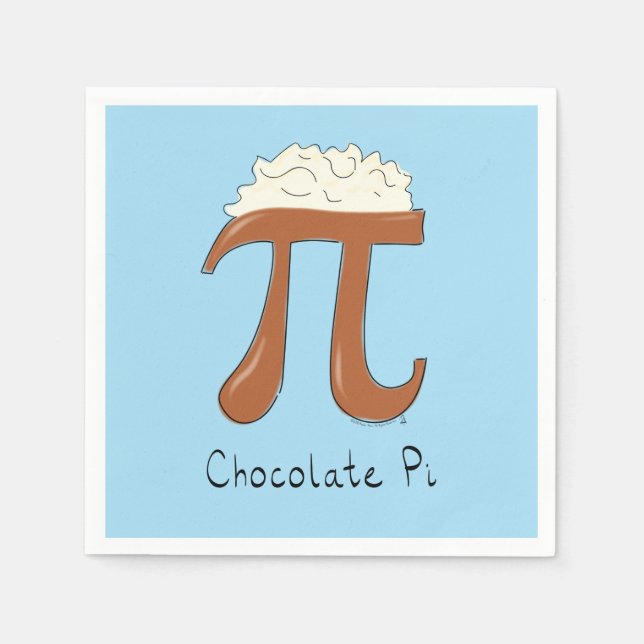 Chocolate Pi Day Symbol Math Teacher Funny Pappersservett (Framsidan)