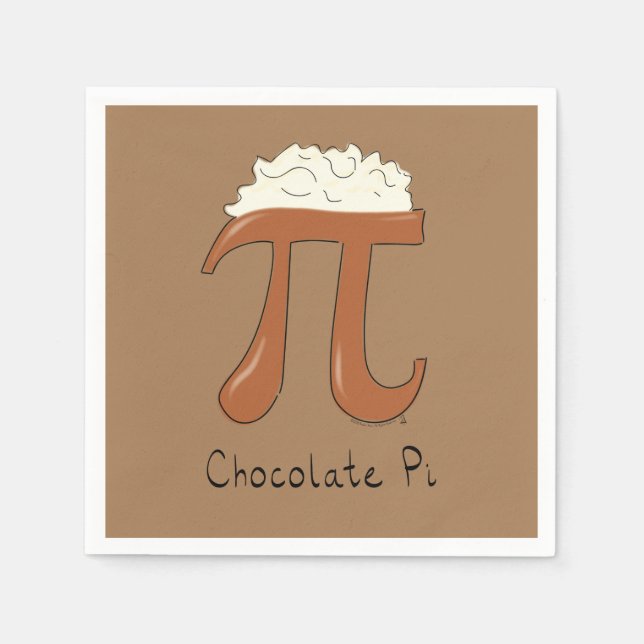 Chocolate Pi Day Symbol Math Teacher Funny Pappersservett (Framsidan)