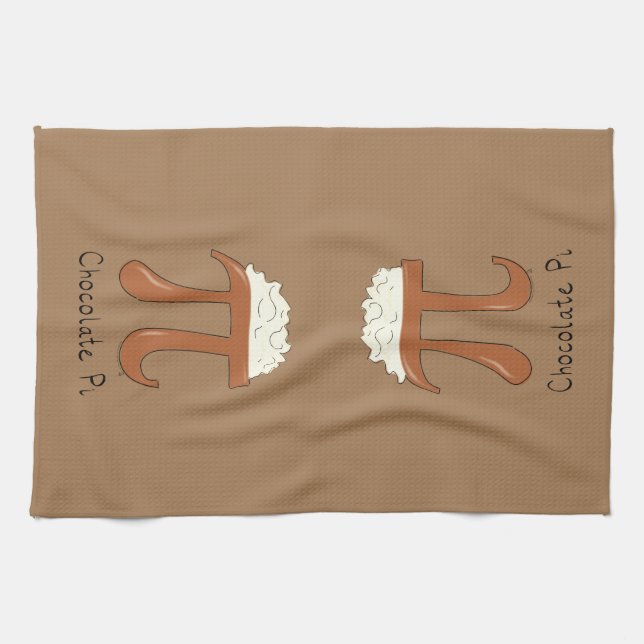 Chocolate Pi Math Cute Paj Baking Kitchen Towel Kökshandduk (Horisontell)