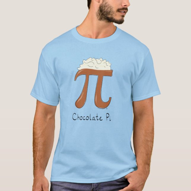 Chocolate Pi Math Teacher T Shirt (Framsida)