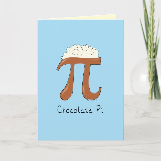 Chocolate Pi - Pi Day Math-hälsningskort Kort (Framsida)