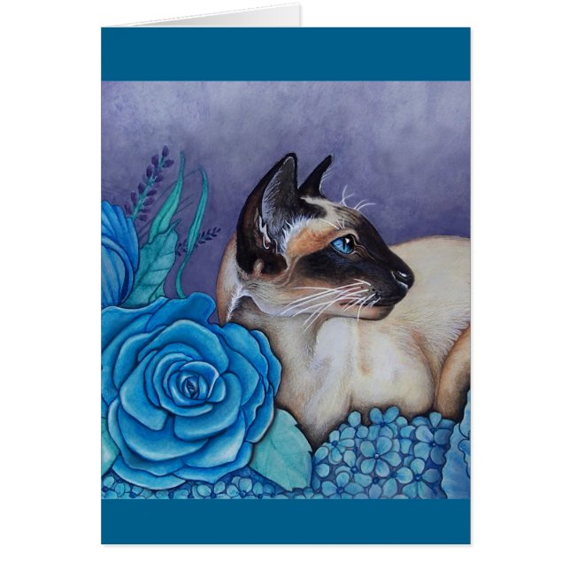 Chocolate Point Siamese Cat Hälsningskort (Framsidan)