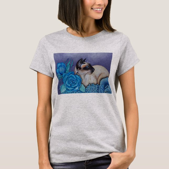 Chocolate Point Siamese Cat Tee (Framsida)