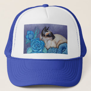 Chocolate Point Siamese Cat Truckerkeps
