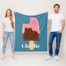 Chocolate Popsicle-eget namn & färg ull Fleecefilt