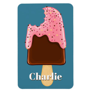 Chocolate Popsicle-eget namn och färg-magnet Magnet