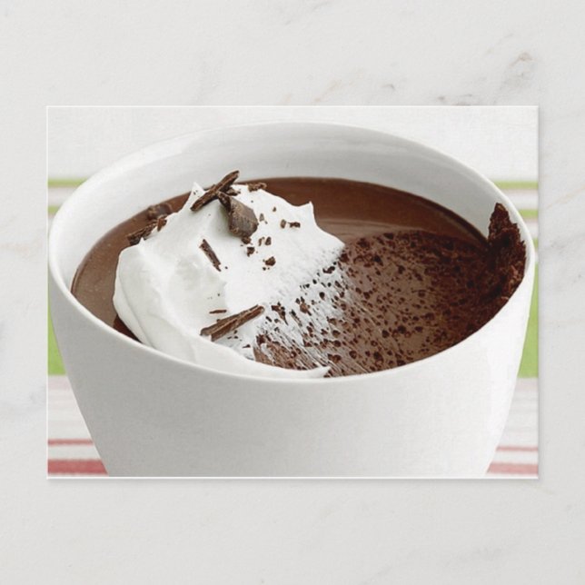 Chocolate Pots de Creme Recipe Vykort (Framsida)