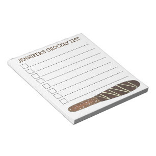 Chocolate Pretzel Stick Livsmedel Shopping List Anteckningsblock