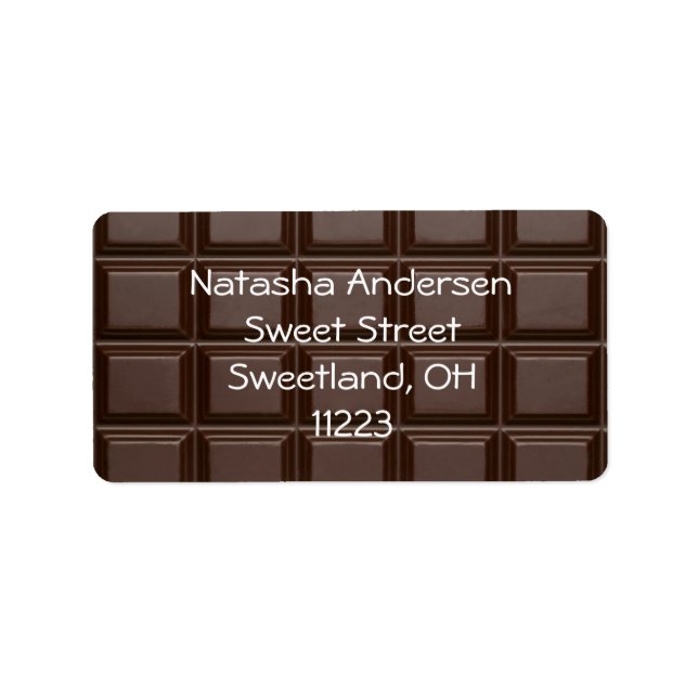 Chocolate Pub Adress Gift-etikett Adressetikett (Framsidan)