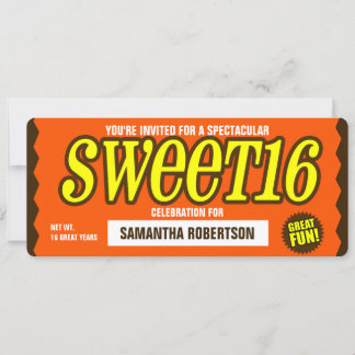 Chocolate Pub Sweet sixteen Party-inbjudan Inbjudningar
