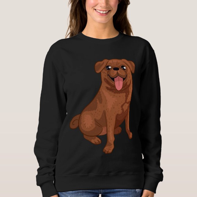 Chocolate Pug Design Classic T-Shirt 4 (Framsida)