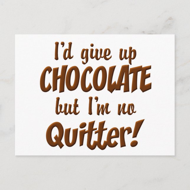 Chocolate Quitter Vykort (Framsida)