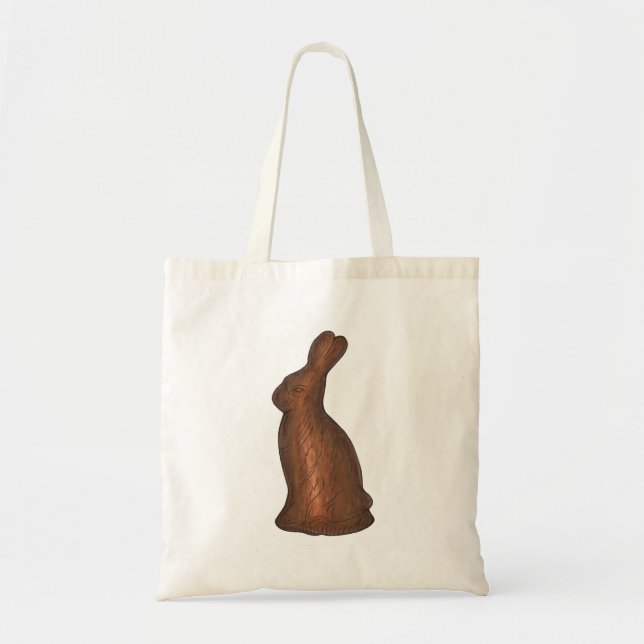 Chocolate Rabbit Påsk Basket Candy Bunny Tygkasse (Framsidan)