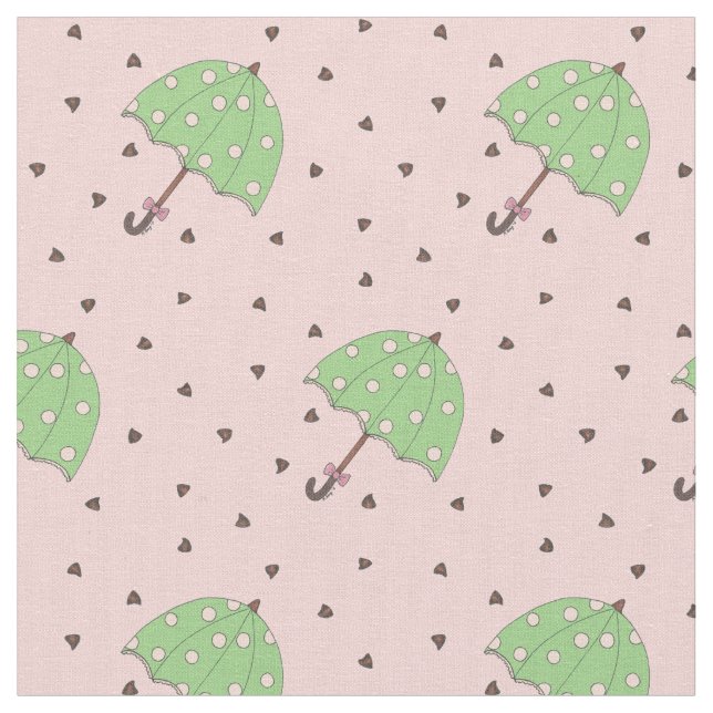 Chocolate Raindrops Umbrella Valentine Rain Droppa Tyg (Närbild)