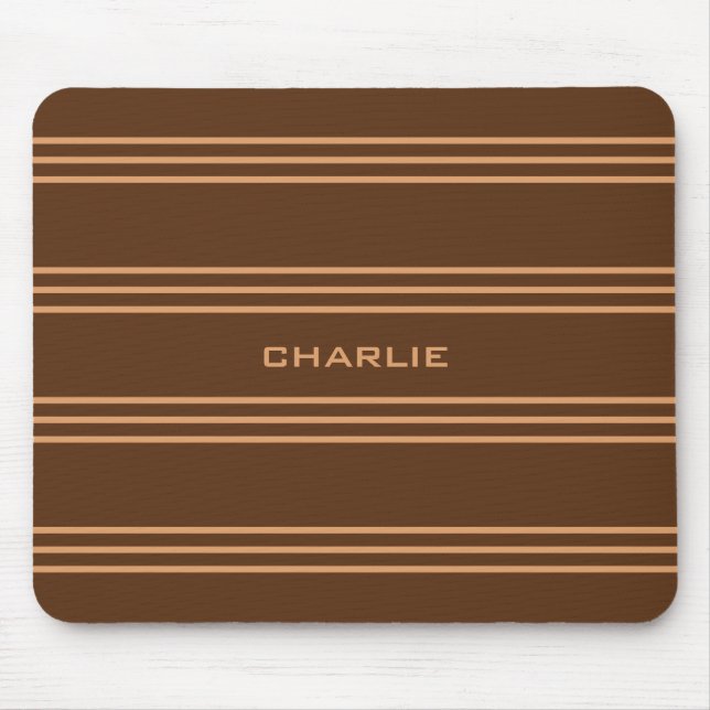 Chocolate Rand anpassningsbar monogram moussad Musmatta (Framsidan)