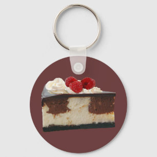 Chocolate Raspberry Cheesecake Nyckelring