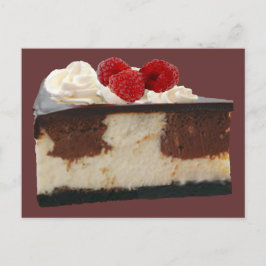 Chocolate Raspberry Cheesecake Postcard Vykort