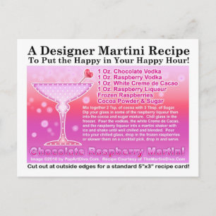 Chocolate Raspberry Martini ReceptPostcard Vykort