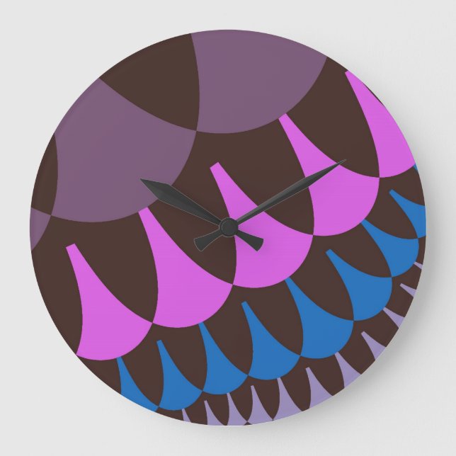 Chocolate Raspberry Scales Stor Klocka (Framsida)