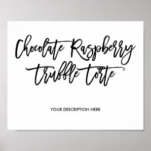 Chocolate Raspberry Truffle Torte-tecken Poster