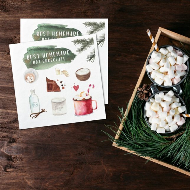 Chocolate-recept för hemmaad Hett | JULFEST Pappersservett (Skapare uppladdad)