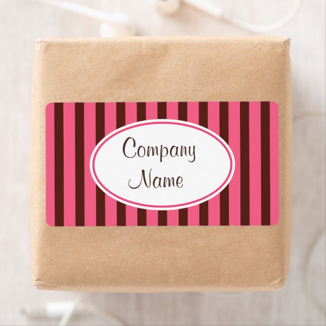 Chocolate Retro Business Labels Fraktsedel (Insitu)