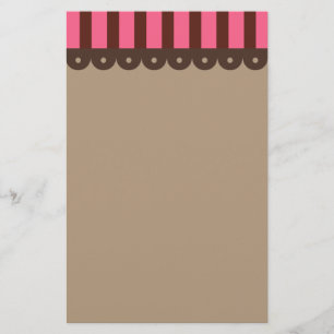 Chocolate Retro Stationery Brevpapper
