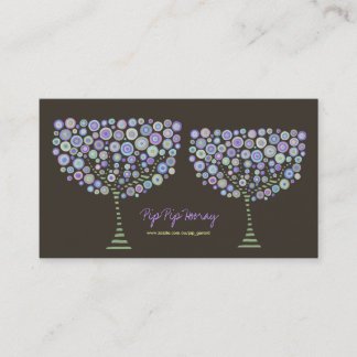 Chocolate Retro Träd Zazzle Business Profile Card Visitkort